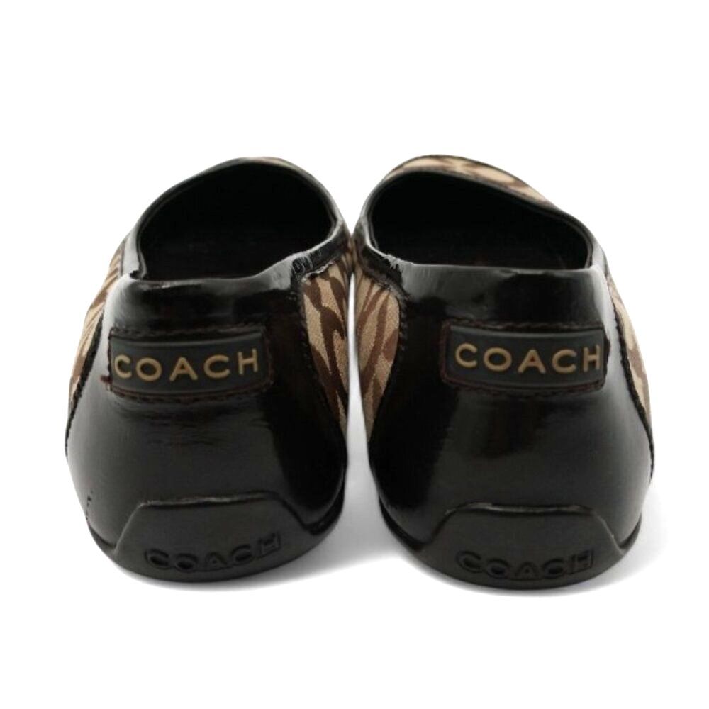 Coach Size 8 Light Brown Khaki Signature Canvas Ballet Flats F007/F09 - Picture 12 of 13